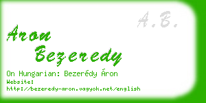 aron bezeredy business card